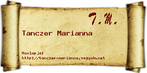 Tanczer Marianna névjegykártya