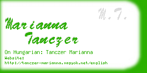 marianna tanczer business card